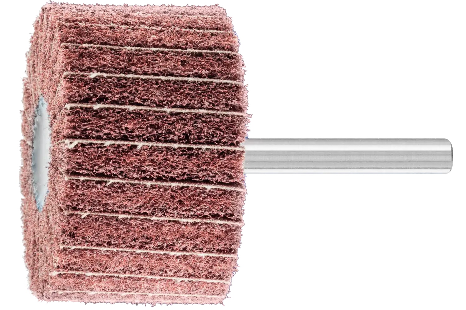 Picture of Pferd Polinox® Mounted Flap Wheel, 2" X 1-1/4, 180 Grit, Interleaved, 1/4" Shank, Ao